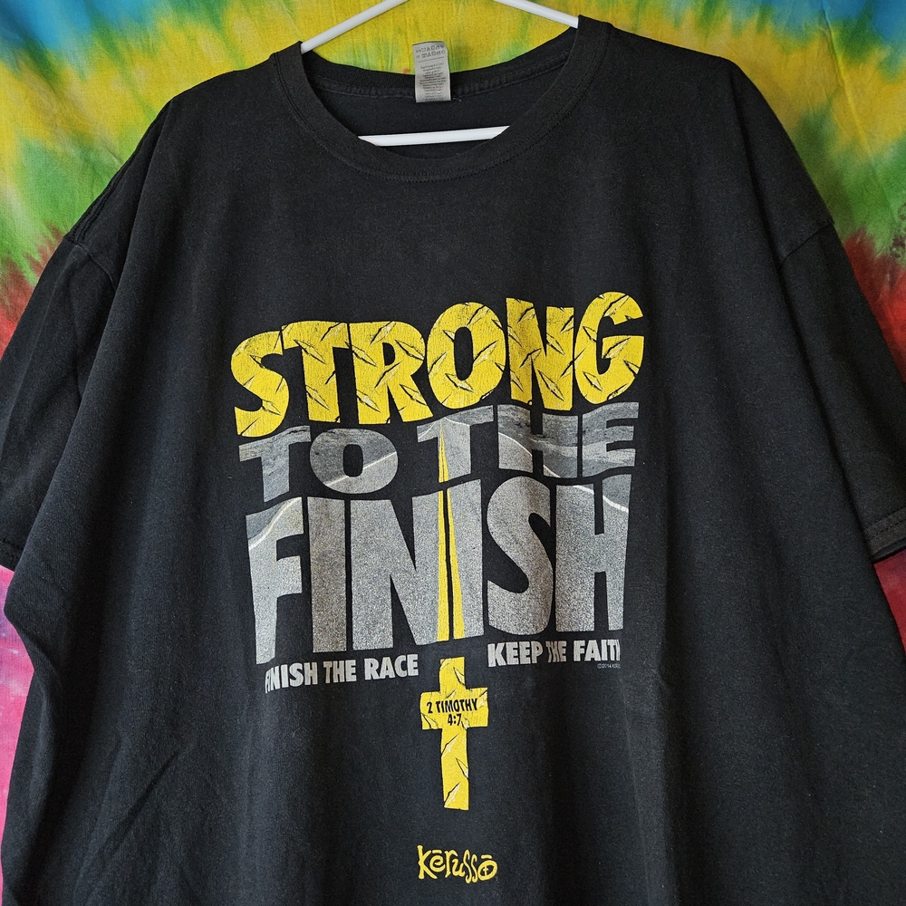 2014 Karusso 'Strong To The Finish' Jesus Graphic Tee